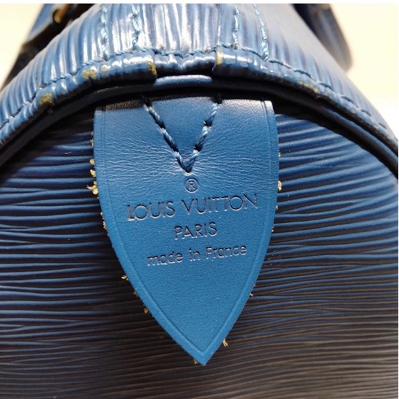 Louis Vuitton Epi 35 Speedy leather  Blue Tote - Picture 12 of 12